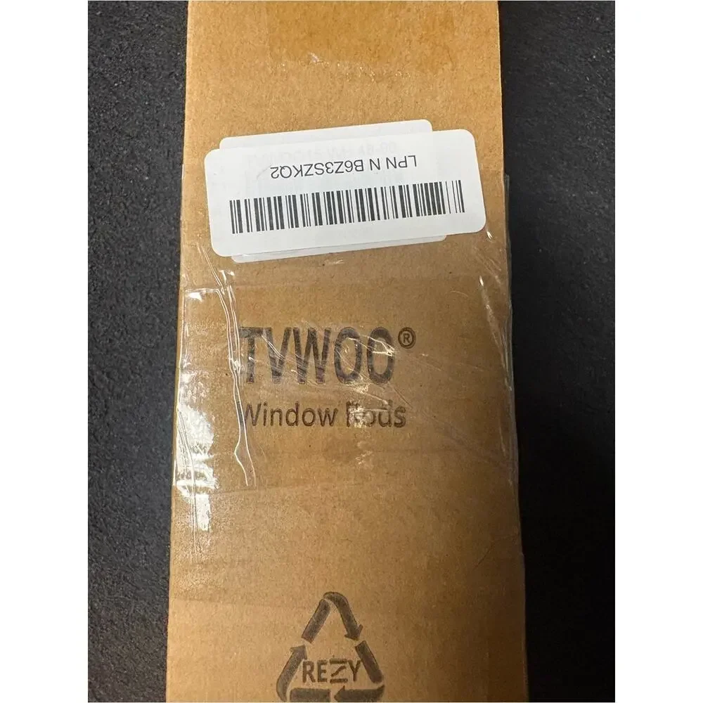 TVVDO Adjustable Window Curtain Rod Set White NWT